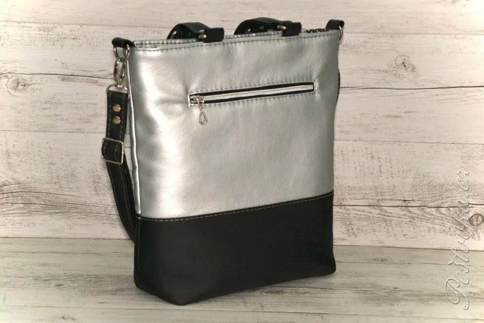 Peštovka - taška TALLBAG *černo-stříbrná se stafordem*