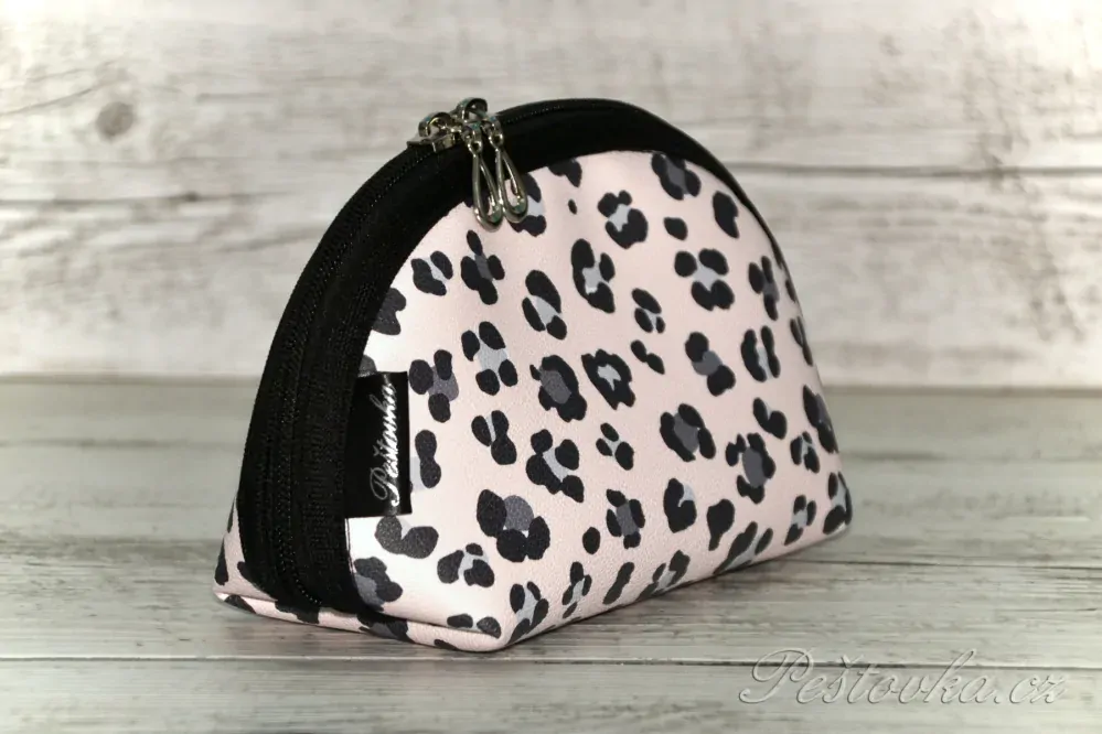 kosmetická taštička RONDA *leopard růžový*