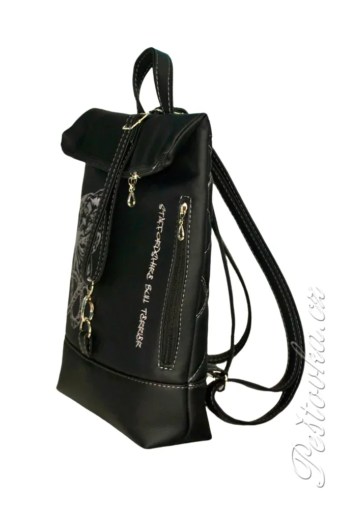 Peštovka - překlápěcí batoh Lucas LIMITED *černý*