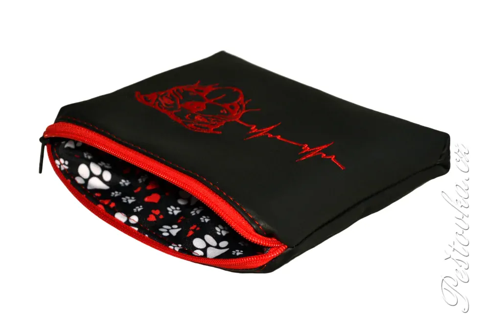 Peštovka kosmetické pouzdro INSIGNO *EKG staffbull* černé