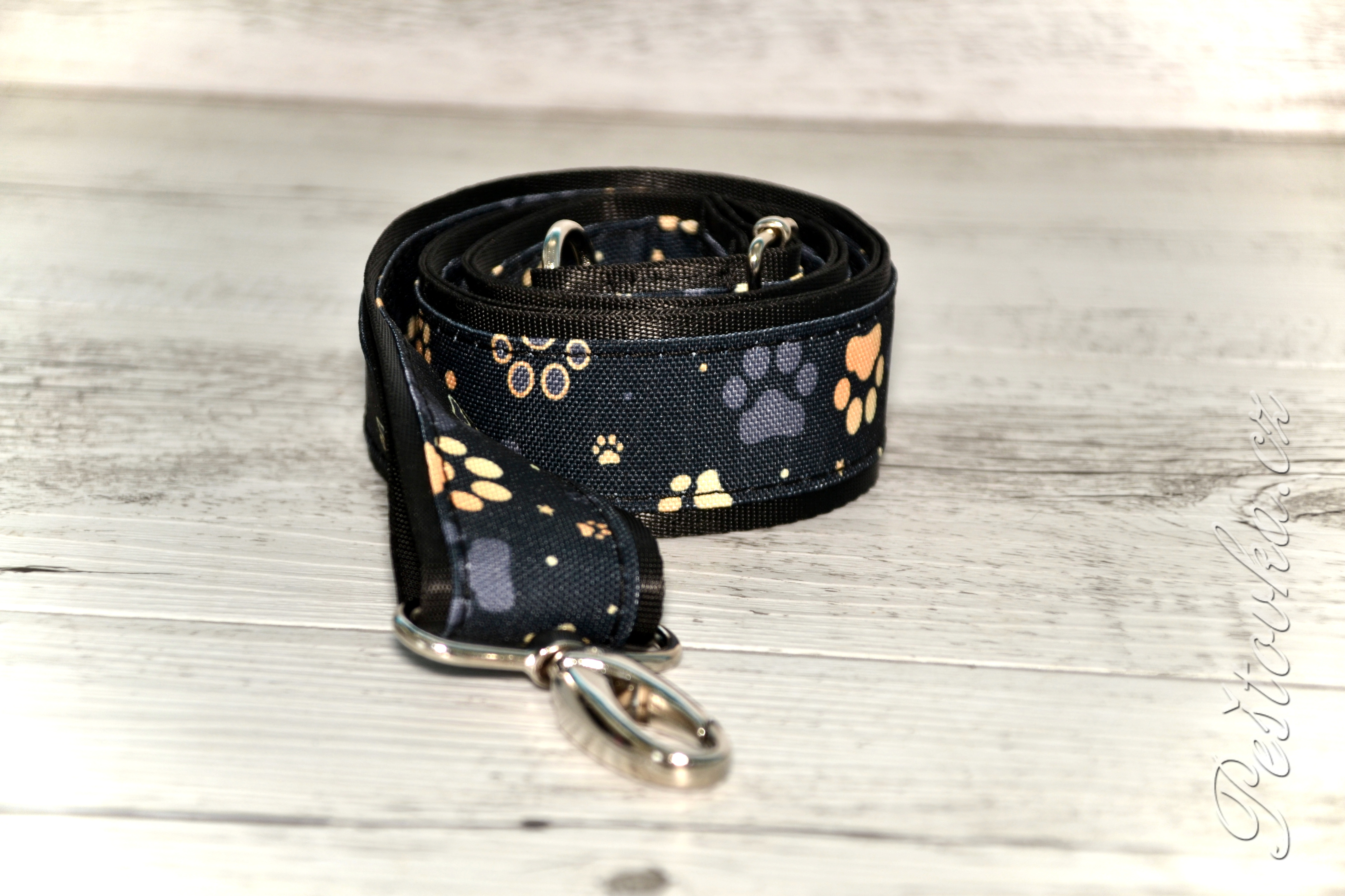 Peštovka - Náhradní barevný popruh ke kabelce * zlatošedé tlapky*