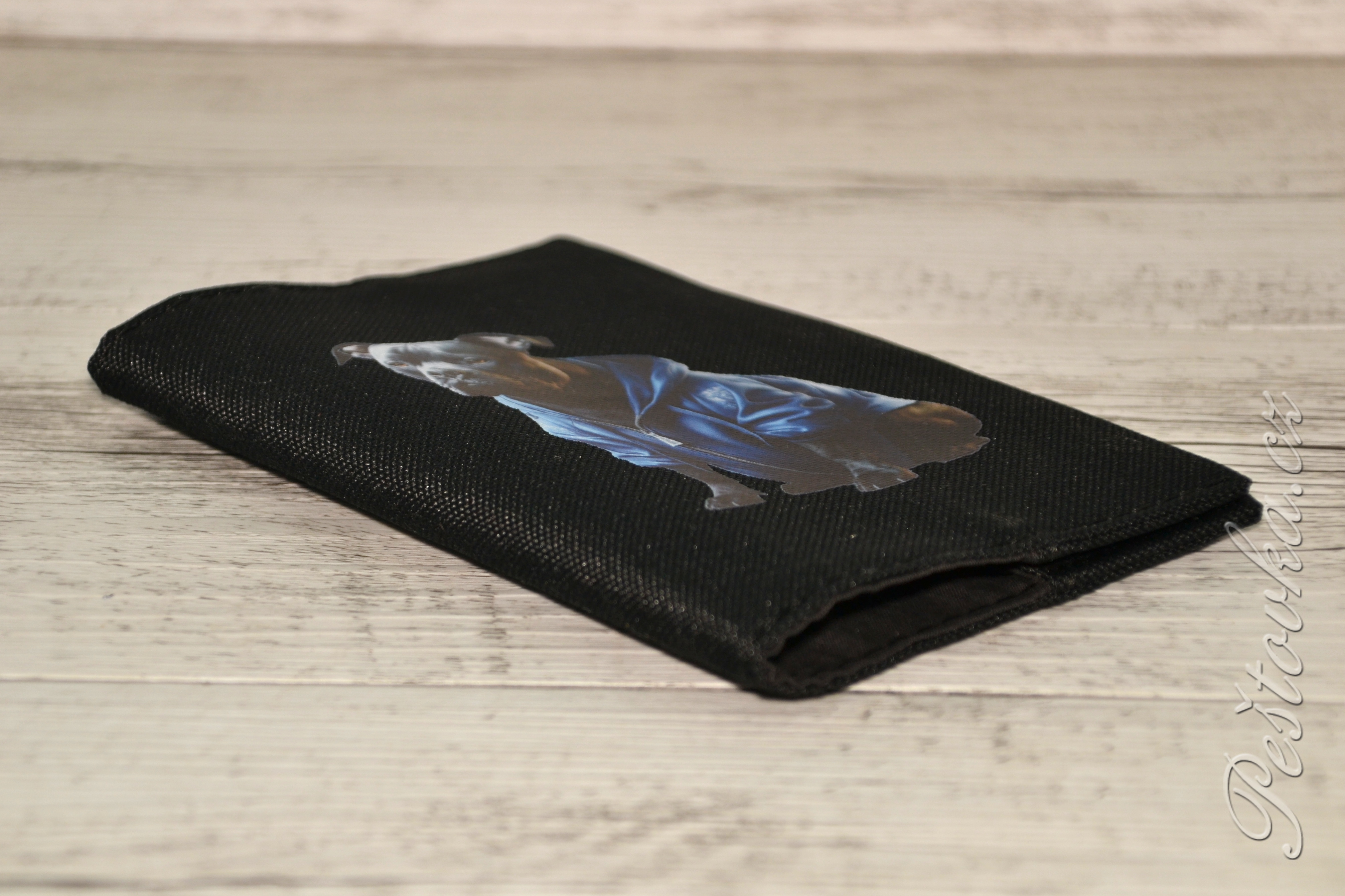 Peštovka Obal na očkovací průkaz *stafík v mikině* černý