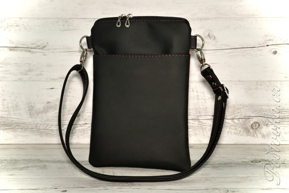 Peštovka - pejskařská taška 7 kapes  * růžovočerná JEZEVČÍK* malá