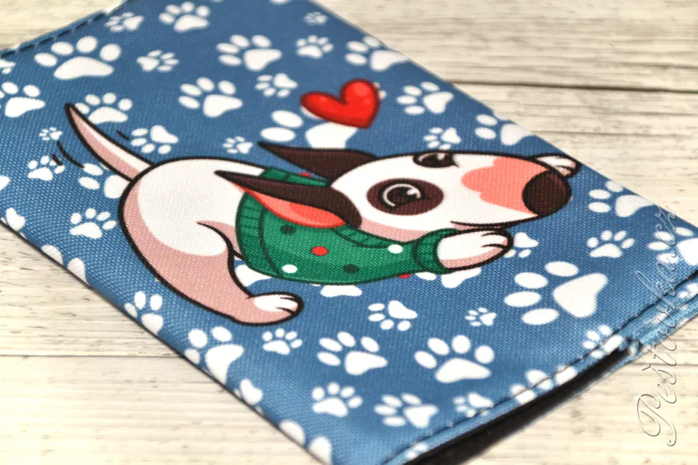 Peštovka Obal na očkovací průkaz *Bulík* modré tlapky