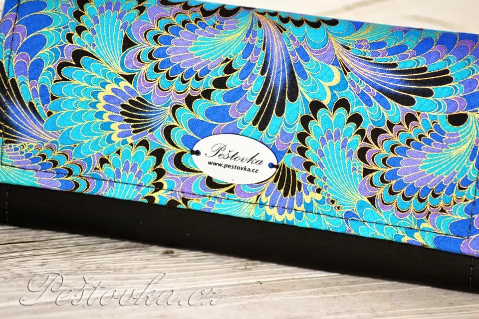 Peštovka peněženka ručně šitá *Abstract Endpaper Metallic*