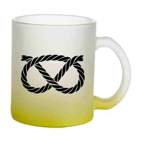 Hrnek skleněný MATNÝ 330 ml A+ barevný gradient *staffbul uzel 2025*