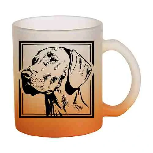 Hrnek skleněný MATNÝ 330 ml A+ barevný gradient *MAĎARSKÝ OHAŘ*