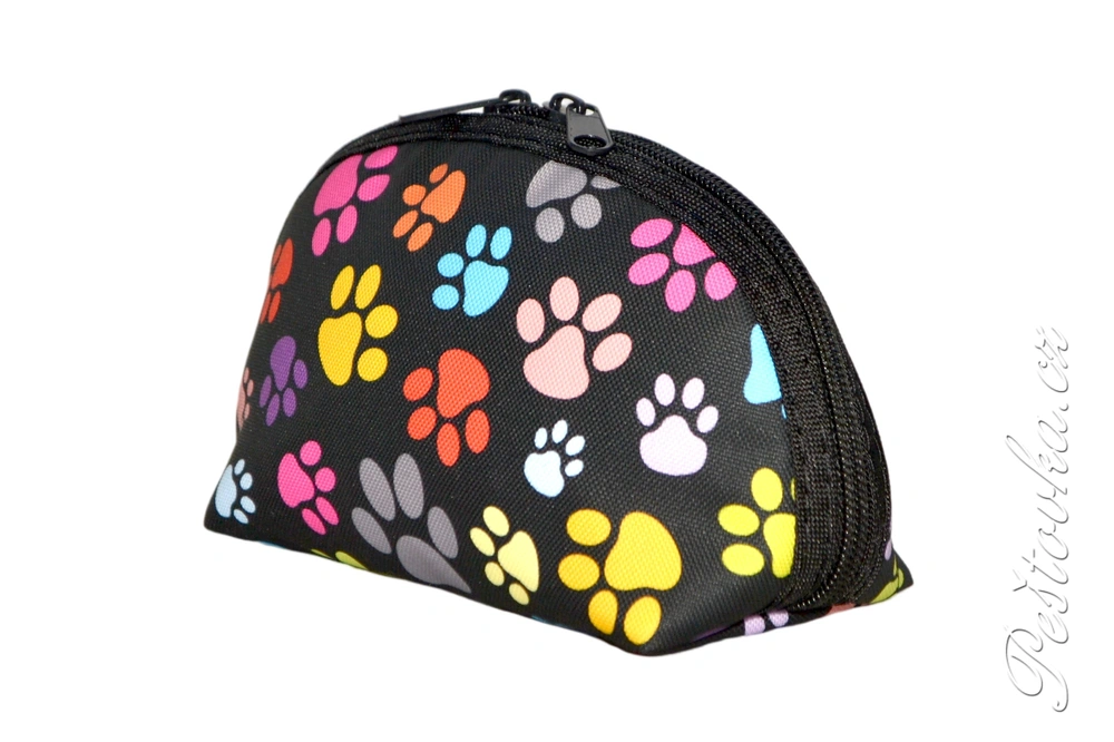 Peštovka kosmetická taštička RONDA *barevné tlapky*