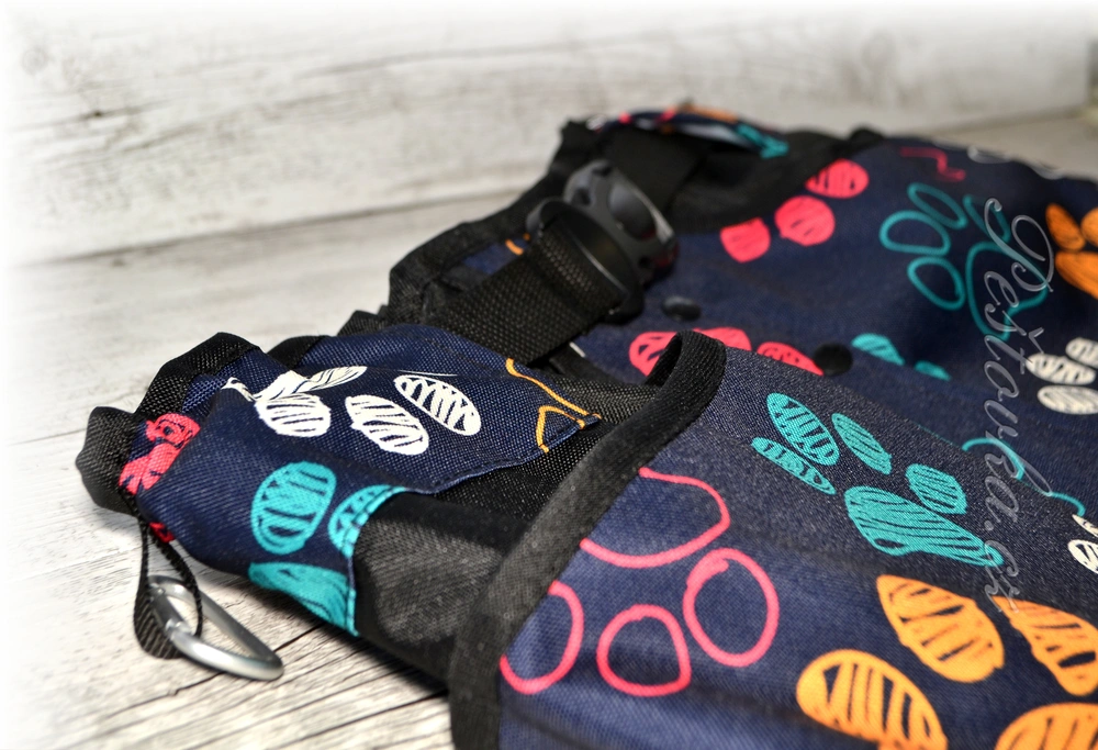 Peštovka Výcviková sukně *tmavomodrá s tlapkami*