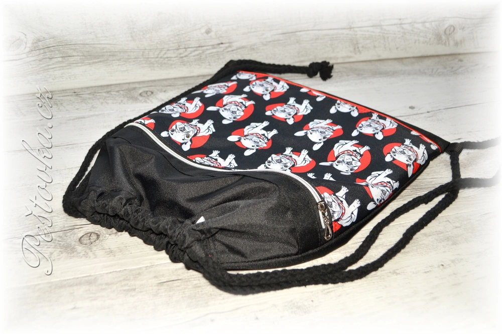 Peštovka Vak na záda *francouzský buldoček*