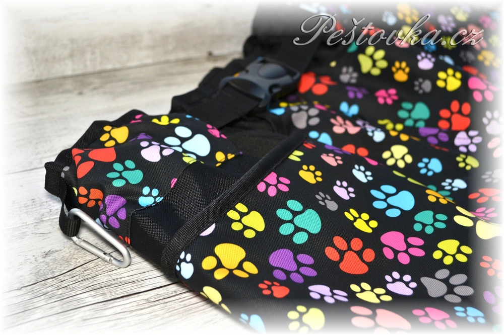 Peštovka Výcviková sukně *drobné barevné tlapky*