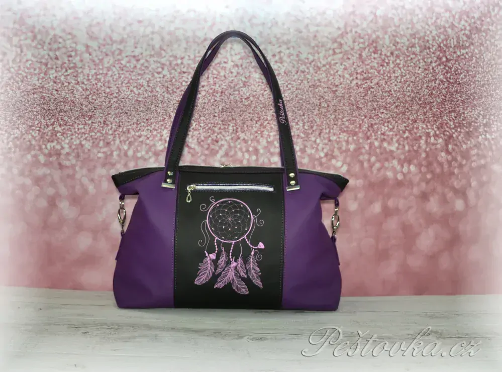 Peštovka - kabelka ANTONELLA *černo- fialová