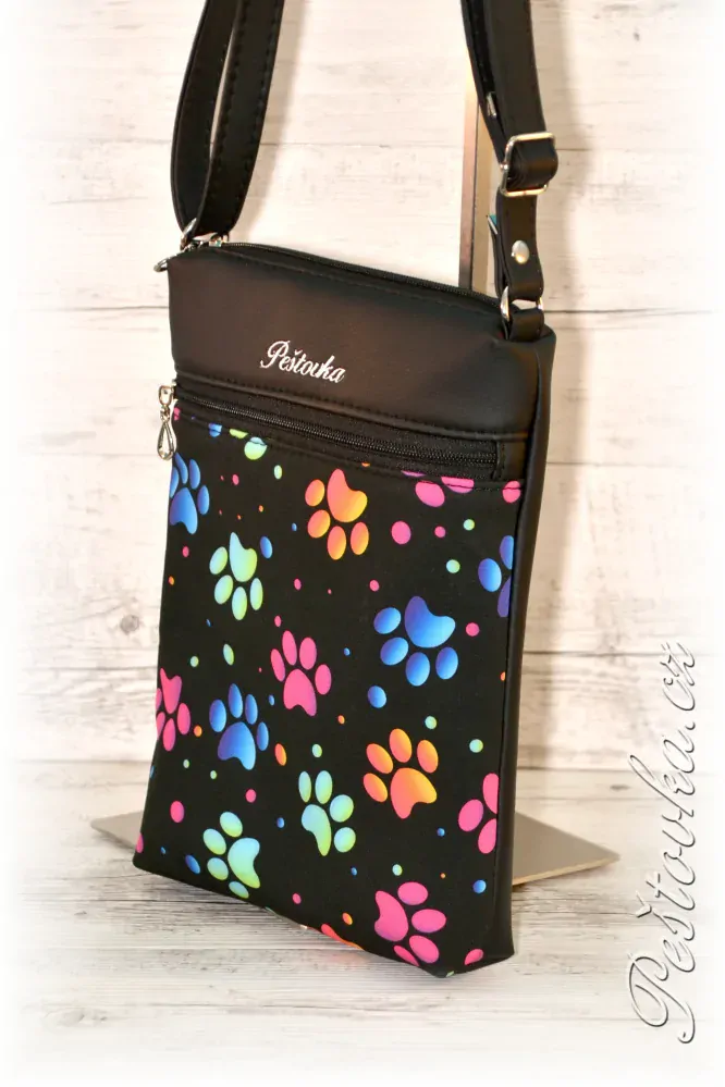 Peštovka - Crossbody KOA *barevné tlapky*