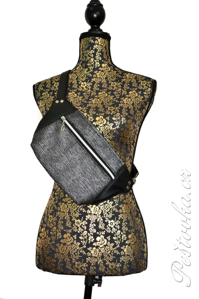 Peštovka - ledvinka Dayna *černo-stříbná*