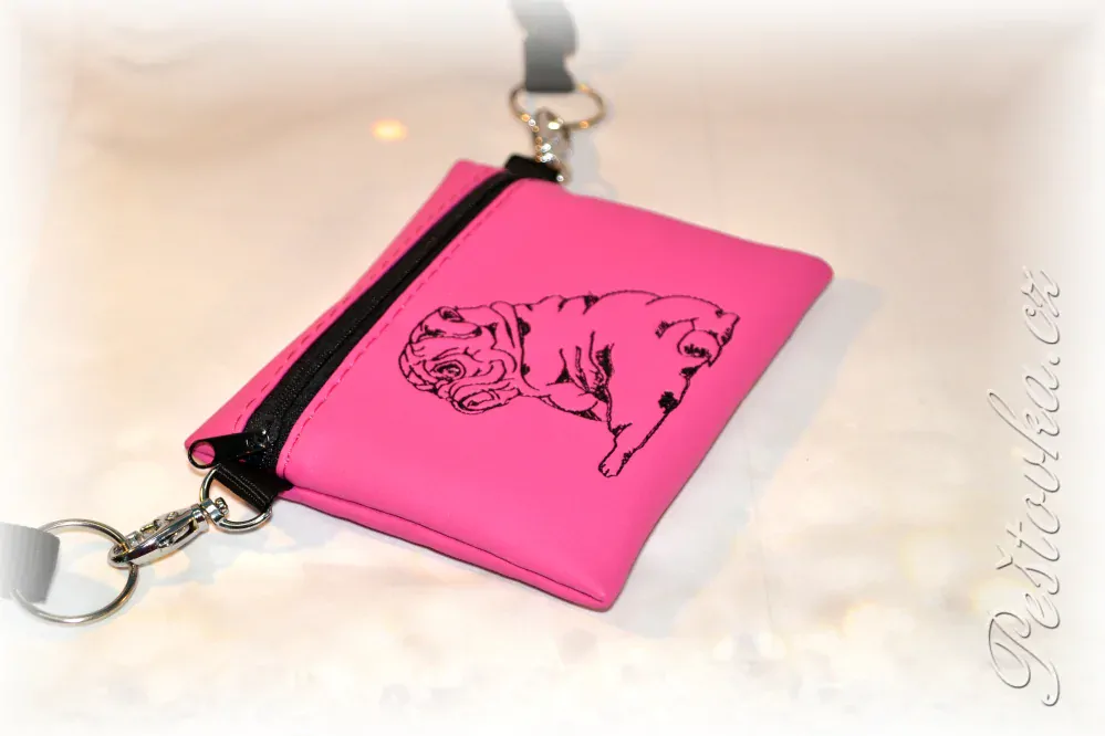 Peštovka Výstavní pamlskovník *MOPS růžový sedící*