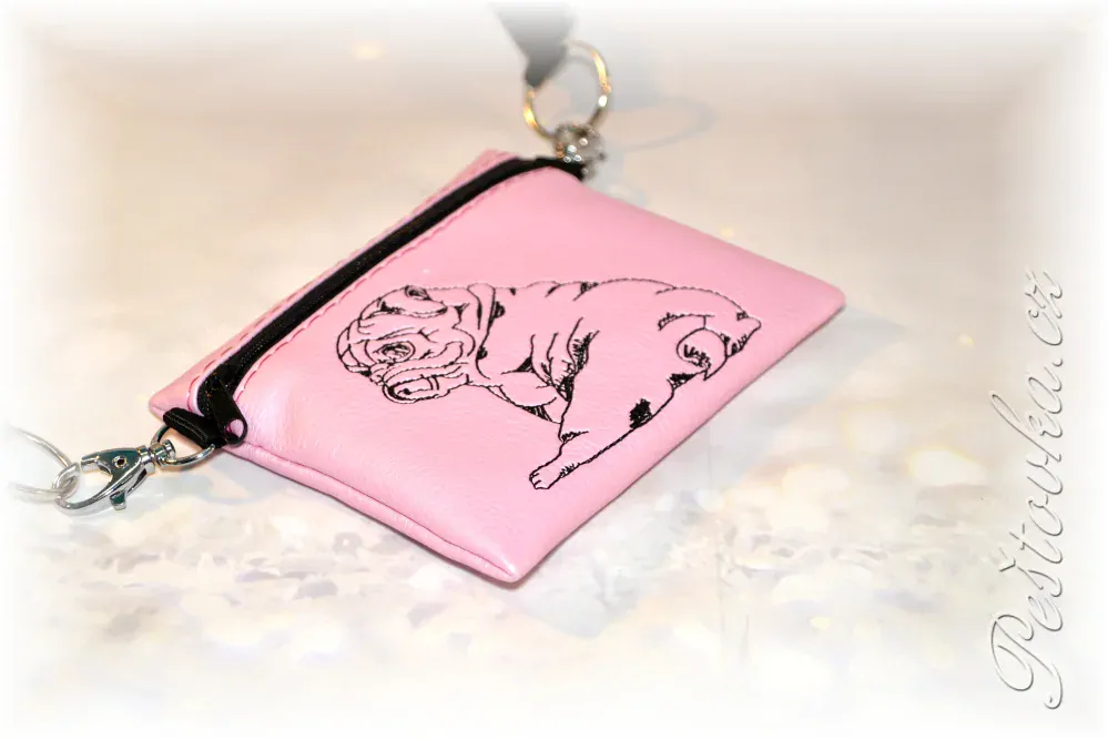 Peštovka Výstavní pamlskovník *MOPS sv.růžový sedící*