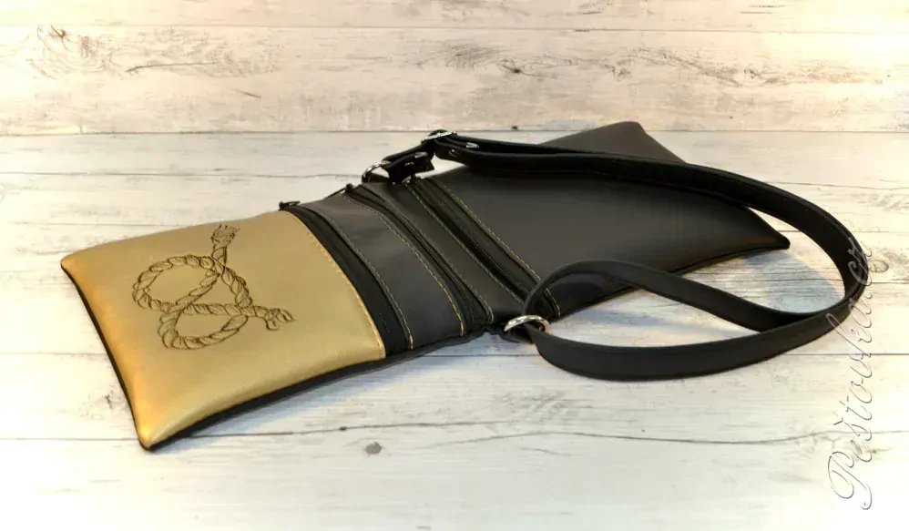 Peštovka - kabelka Tea *zlatá s provázkem*