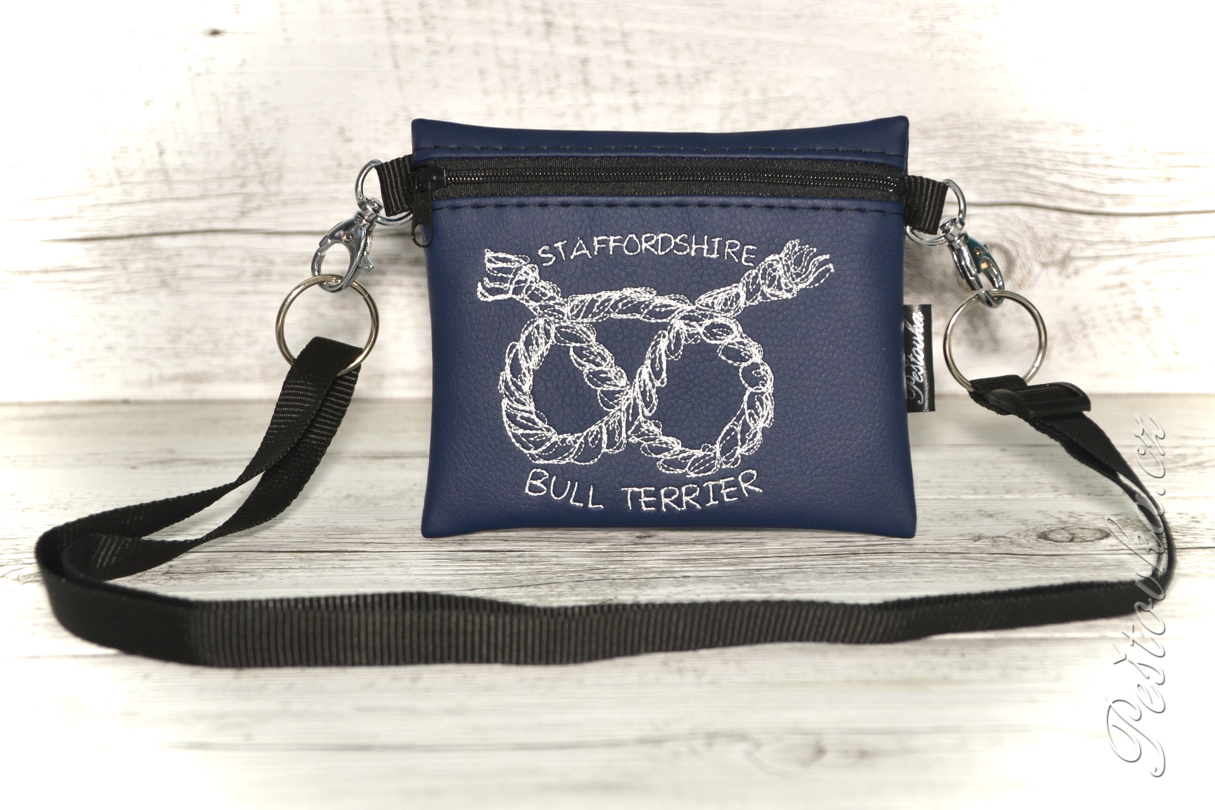 Peštovka Výstavní pamlskovník *staffie * tm.modrý