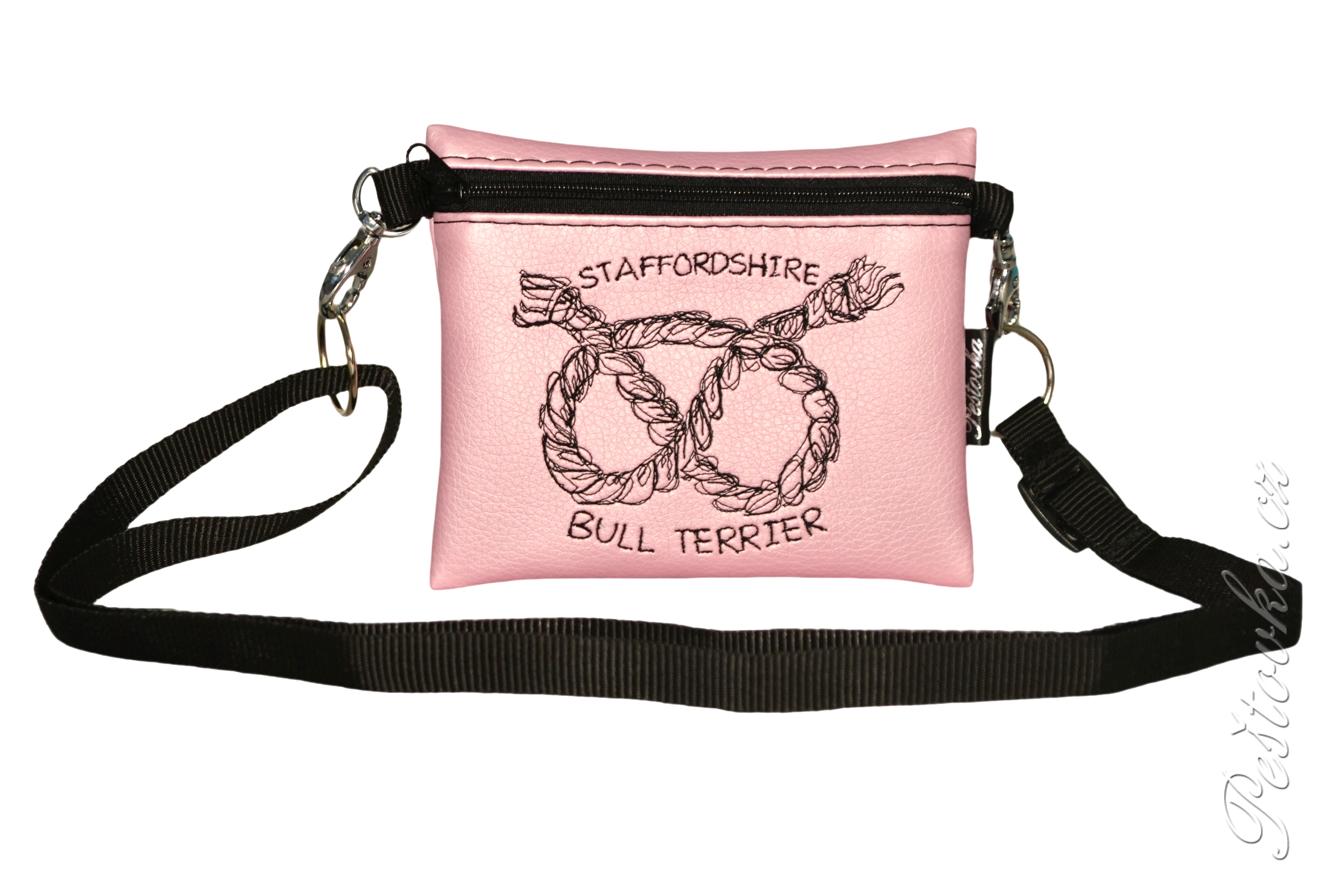 Peštovka Výstavní pamlskovník *staffie * sv.růžový