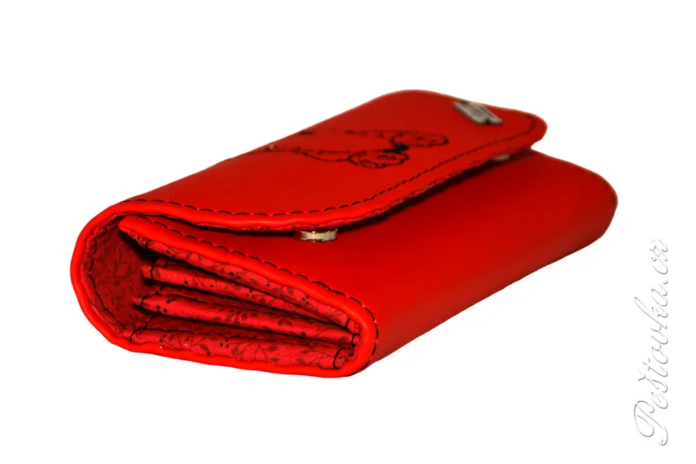 Peštovka Dámská elegantní peněženka *bulík červená*
