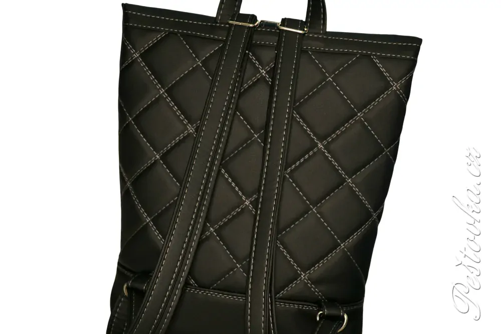 Peštovka - překlápěcí batoh Lucas LIMITED *černý*