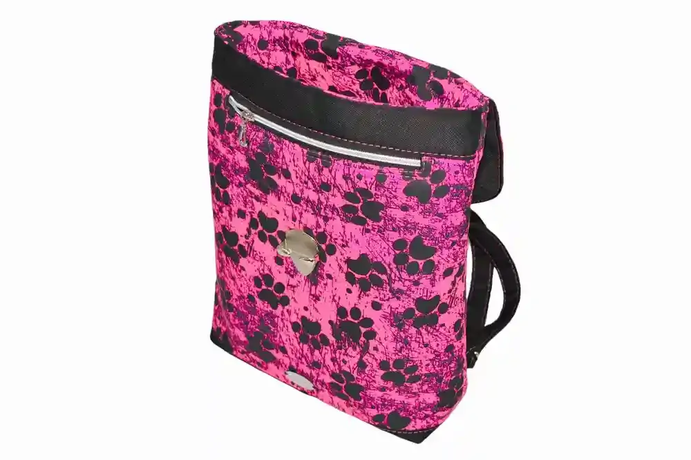 Peštovka městský batoh CITY BAG *Tlapky fluo růžové*