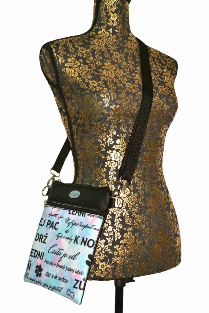 Peštovka - malá crossbody *DUHOVÉ NÁPISY*