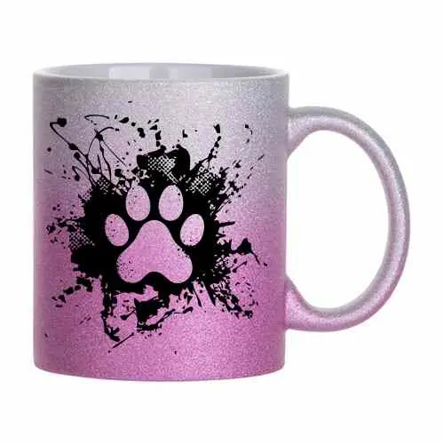 Hrnek třpytivý 330 ml *Dog Paw Splash*