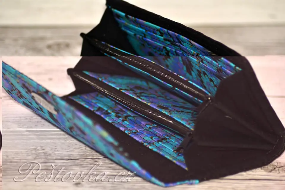 Peštovka peněženka ručně šitá *Abstract Endpaper Metallic*