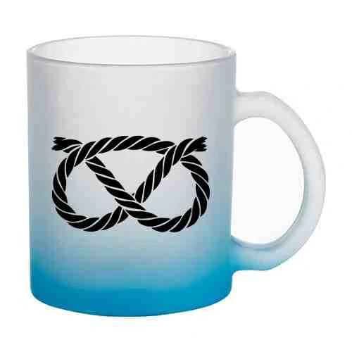 Hrnek skleněný MATNÝ 330 ml A+ barevný gradient *staffbul uzel 2025*