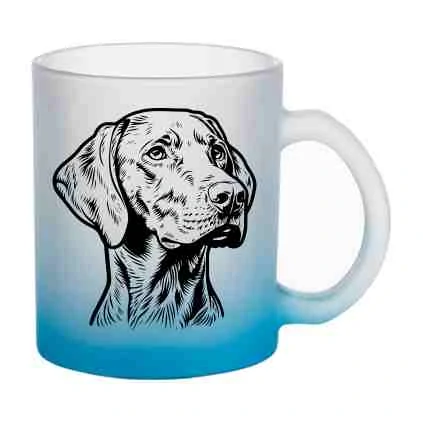 Hrnek skleněný MATNÝ 330 ml A+ barevný gradient *MAĎARSKÝ OHAŘ*