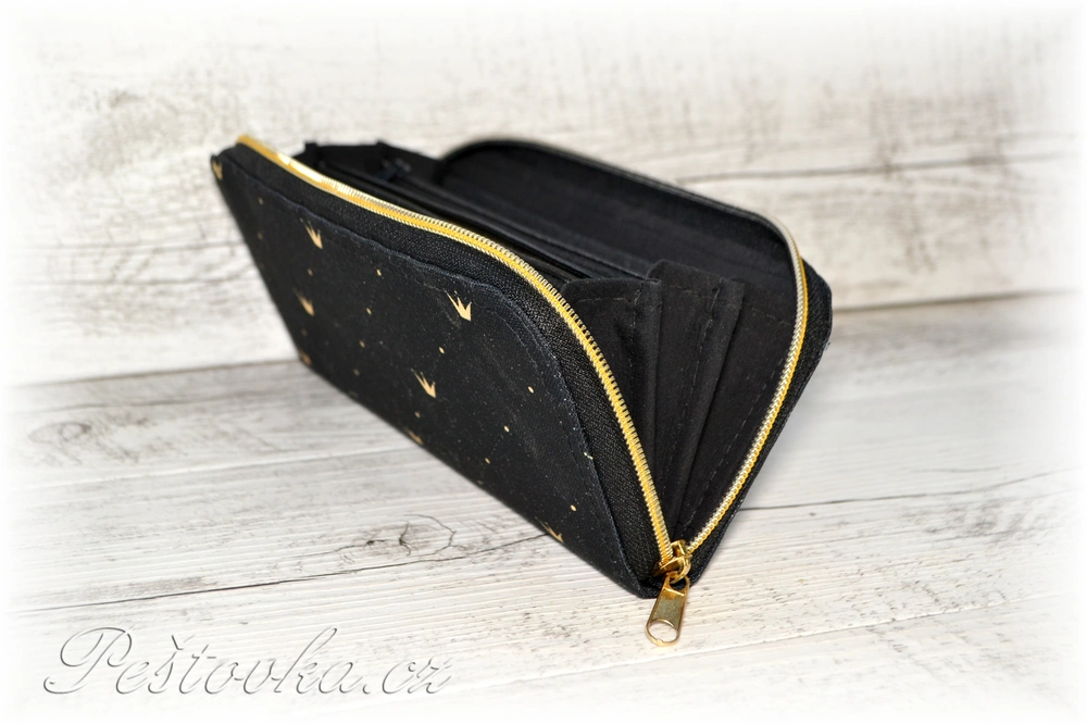 Peštovka Zipová peněženka *zlaté korunky*