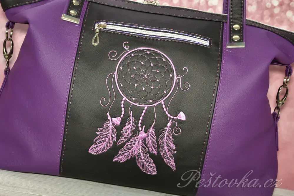 Peštovka - kabelka ANTONELLA *černo- fialová
