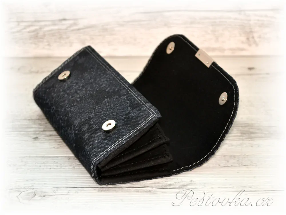 Peštovka Dámská elegantní peněženka *šedé mandaly na šedé*