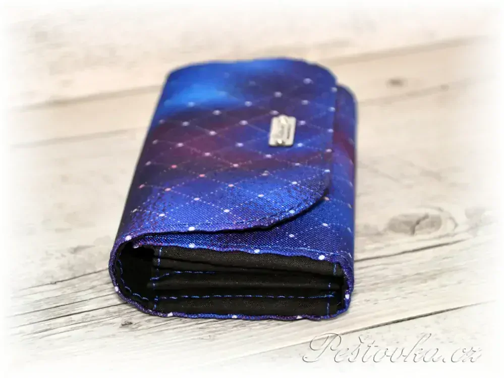 Peštovka Dámská elegantní peněženka *modrá duhovka*