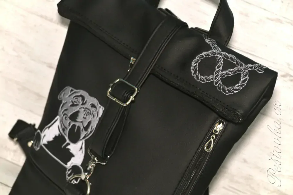 Peštovka Překlápěcí batoh Lucas *staffbull* černý