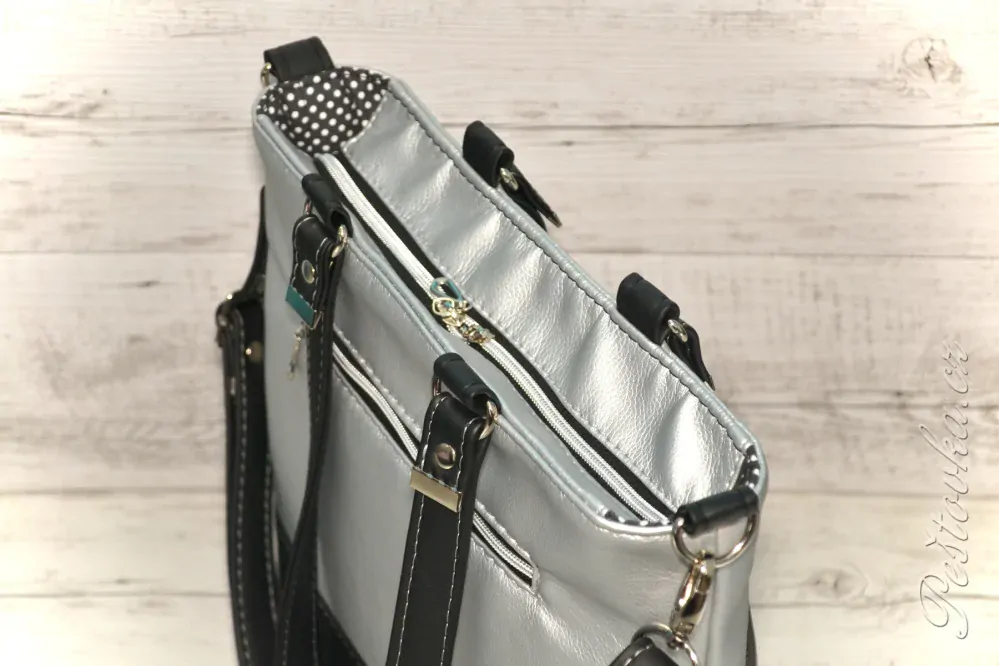 Peštovka - taška TALLBAG *černo-stříbrná se stafordem*