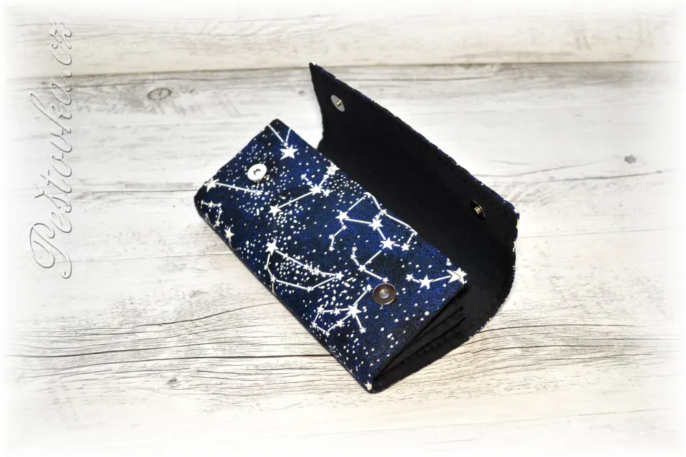  Dámská peněženka ručně vyrobená *fosforeskující nebe*