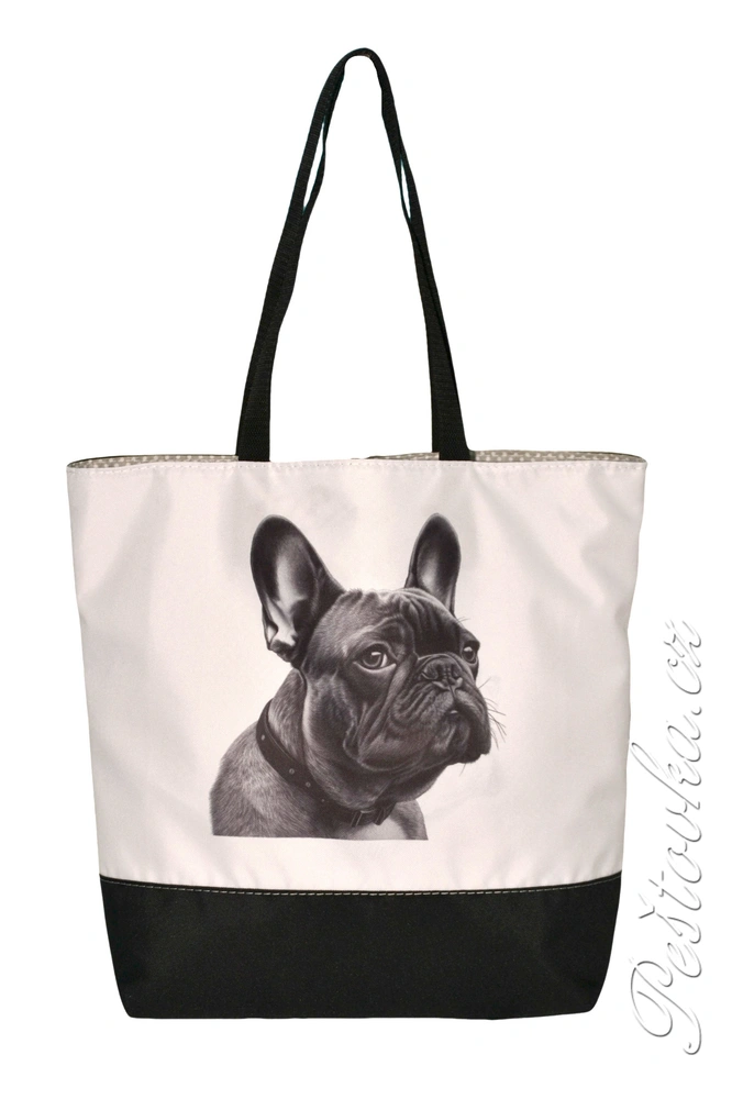 Peštovka Nákupní taška *francouzský buldoček*