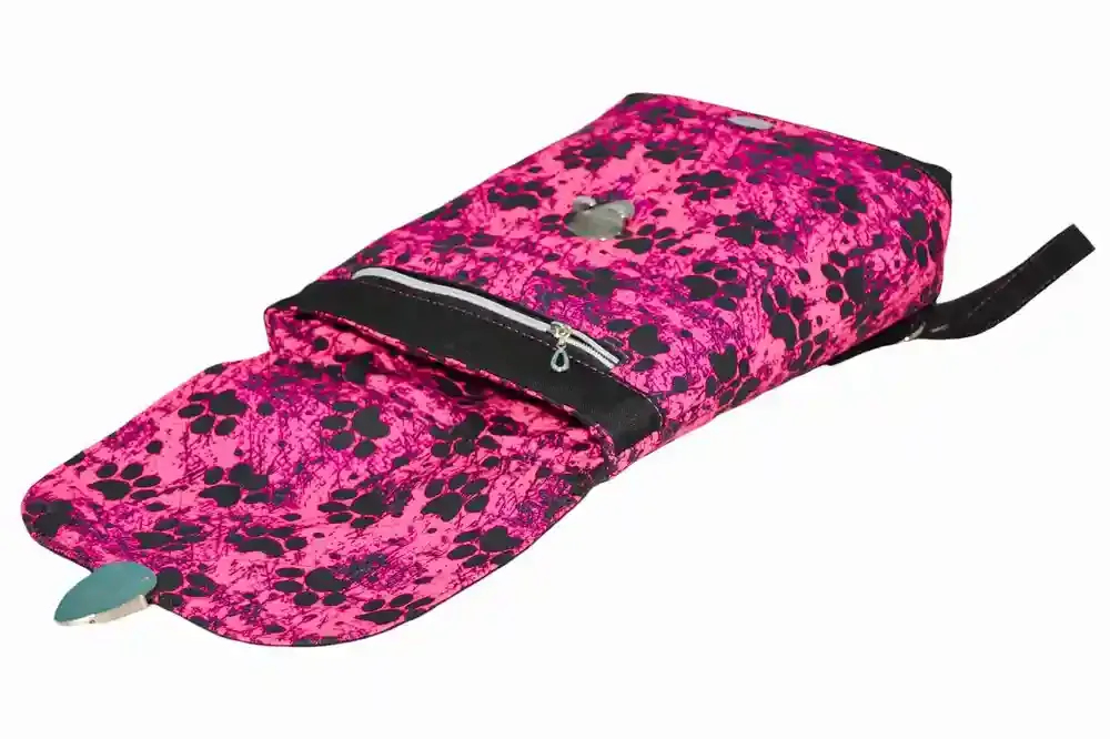 Peštovka městský batoh CITY BAG *Tlapky fluo růžové*