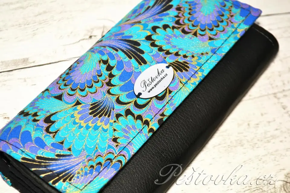 Peštovka peněženka ručně šitá *Abstract Endpaper Metallic*