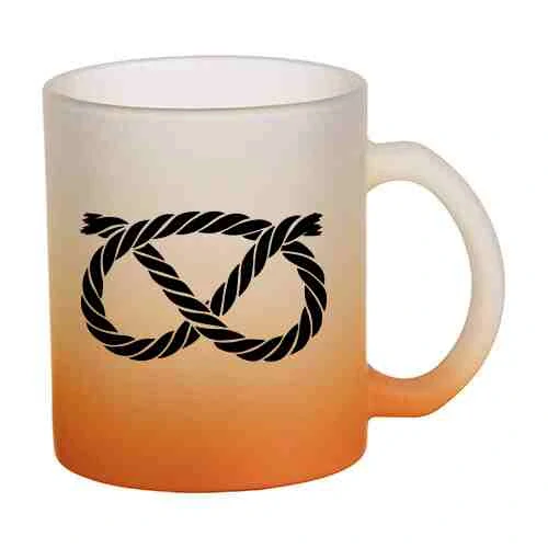 Hrnek skleněný MATNÝ 330 ml A+ barevný gradient *staffbul uzel 2025*