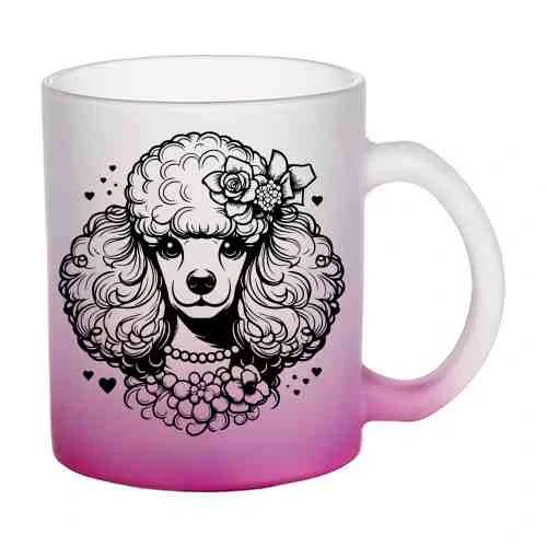 Hrnek skleněný MATNÝ 330 ml A+ barevný gradient *PUDL*