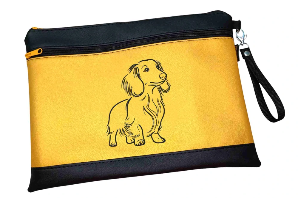 Peštovka - Pouzdro na průkazy původu A4  s kapsou *JEZEVČÍK DLOUHOSRSTÝ*