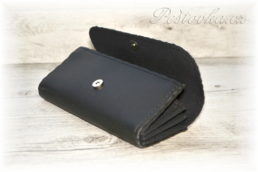 Peštovka Dámská elegantní peněženka *růžové vážky na šedé*