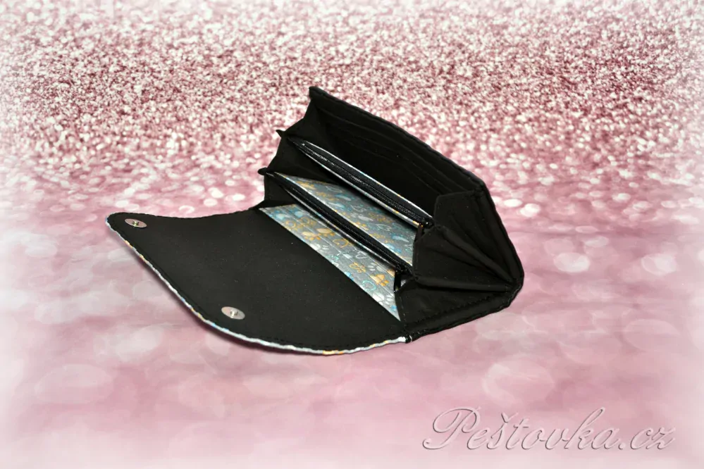 Peštovka Dámská elegantní peněženka *Paws šedočerná*