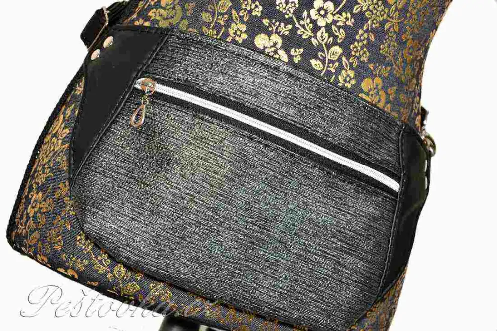 Peštovka - ledvinka Dayna *černo-stříbná*