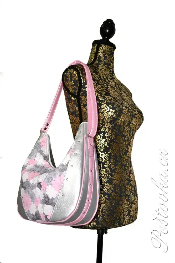 Peštovka - kabelka Karola - zmenšená *pivoňky*