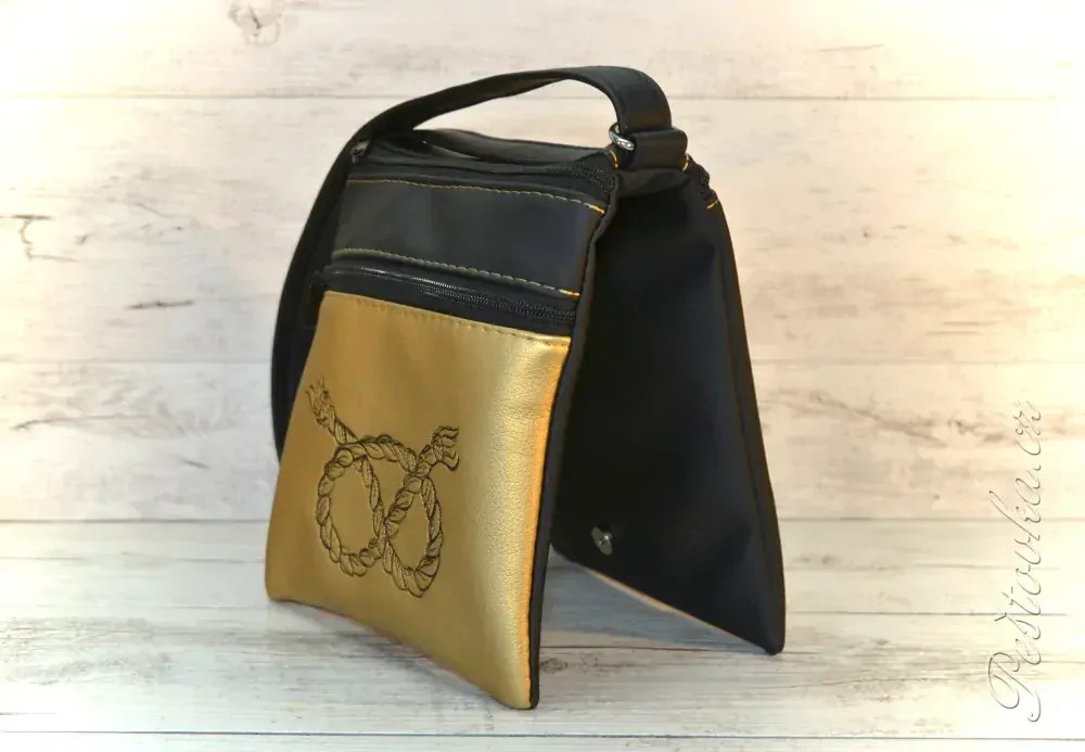 Peštovka - kabelka Tea *zlatá s provázkem*