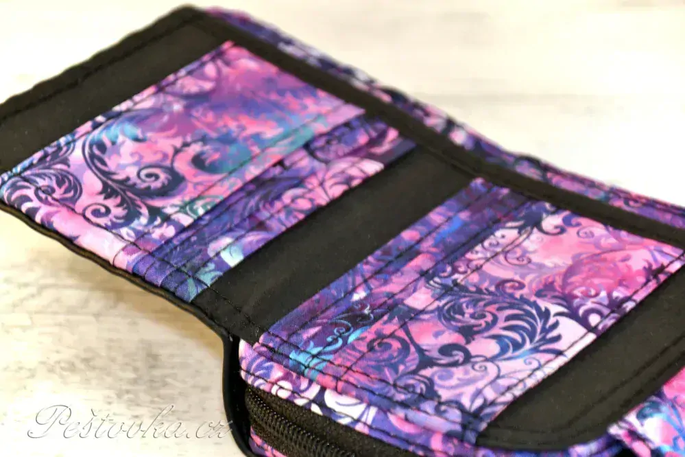 Peštovka Malá praktická peněženka *modro-růžová*